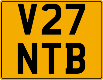 motorbike number plate